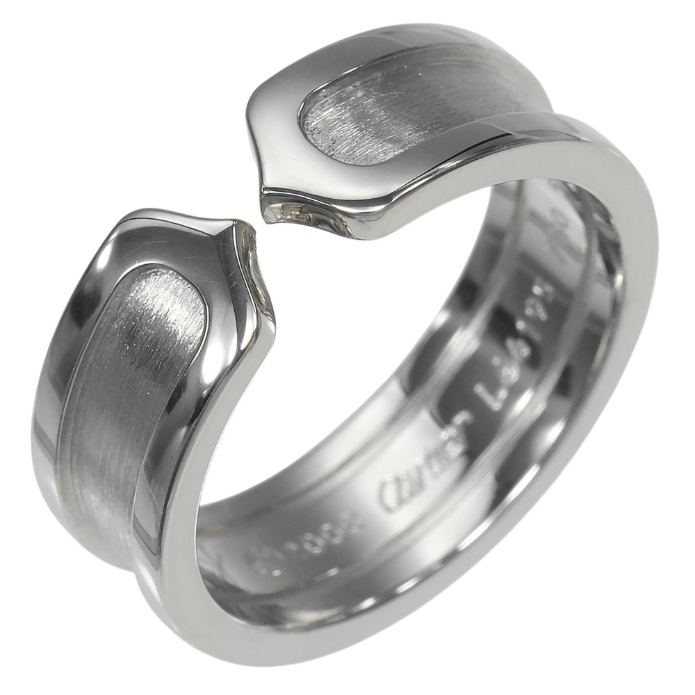 CARTIER Authentic 18k Silver 2C Ring